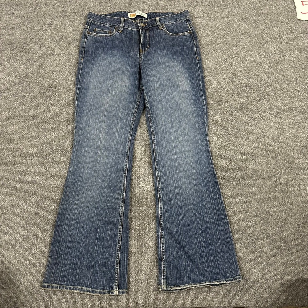 Route 66 Jeans Womens Size 10S Blue Low Rise Flare Stretch Denim Medium Wash